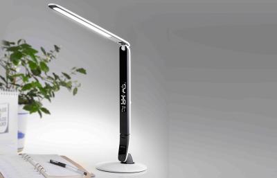 China Detachable ARM panel foldable led desk lamp with HD VA LCD calendar for sale