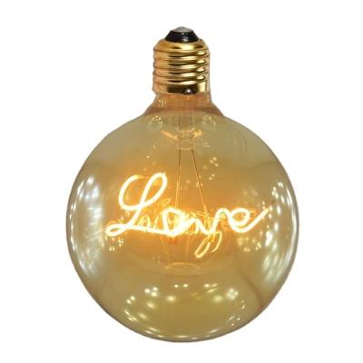 China Love Home Festive Atmosphere Decorative Filament Bulb with Unique Design Cap E27 1- for sale