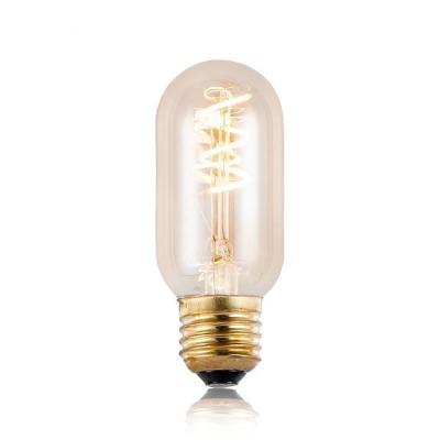 China T45 3w Single Curved Glass Filament Bulb Vintage Soft Flexible LED Light Bulb for Lighting for sale