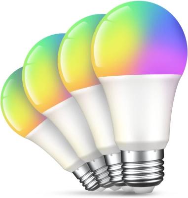 China 9W E27/B22 Multicolor Dimmable WiFi LED Light Bulb Compatible with google alexa Residential for sale