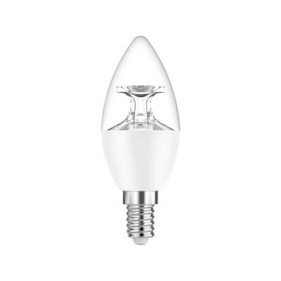 China Lighting solutions service E14 base 3000K warm light clear cover c37 LED Candle bulb for sale