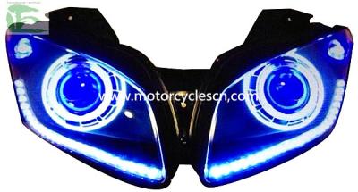 China YAMAHA 2013 YZF-R15 OCULTÓ la fricción ligera principal de las piezas LED de la motocicleta que competía con la luz principal original Bl en venta