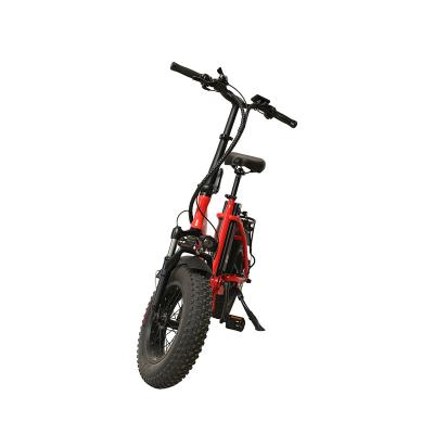 China Aluminum Alloy 20 inch factory low price portable folding fat tire black color electric bike for sale