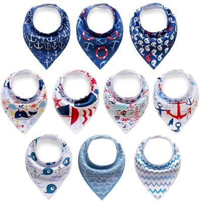 China BPA Free 10-Pack Baby Bandana Bibs Baby Boy Bibs for Drooling and Teething, Super Absorbent Bibs Baby Shower Gift - Dawn Set for sale