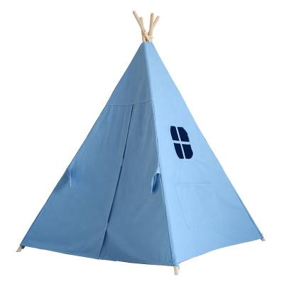 China Easy Foldable Kids Play Tent Cotton Canvas Kids Play Tent Teepee Tent House High Quality for sale