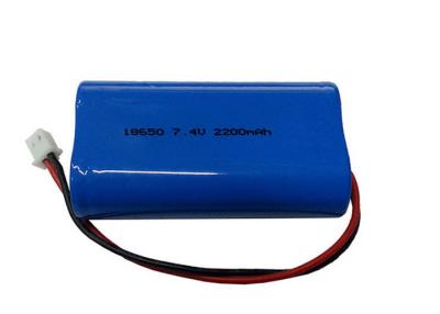 China Medical Facility 7.4V 18650 Li Ion Battery Pack 2000mah 2S1P for sale