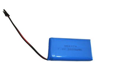 China 3.7V 3000mah Rechargeable Battery Pack 854174 , Slim Lithium Ion Battery Pack for sale