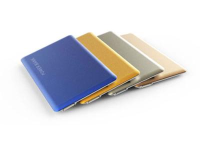 China 1800 mah Ultra thin credit card fast charging power bank with 4 level LED light for sale