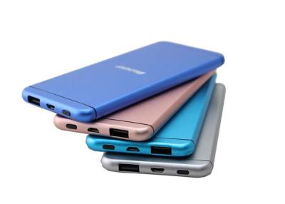 China Metal Slim 5000mah Quick Charge 2.0 Power Bank  8.5mm Thickness for sale