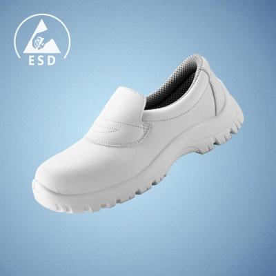 China White Fiber Micro Leather Nurse Shoes Water Resistant White Clogs , Diabetic Safety Shoes for sale