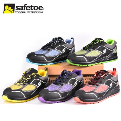 China Steel Toe Trainer Sport Safety Shoes Breathable Steel Toe Trainer For Men And Women Work Sneaker Jogger Safety Light Boot for sale