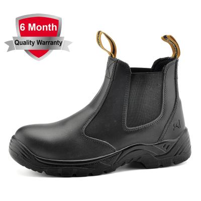 China Worker Safety Boots Black Genuine Leather Work Man Safety Boots With S3 for sale