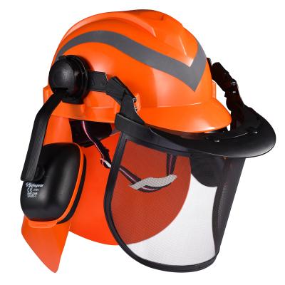 China Construction Work Coverall Safey Helmet With Sound Insulation Earmuffs for sale