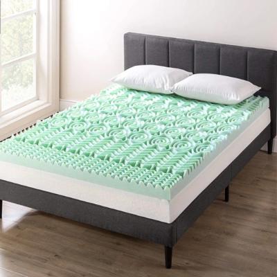 China Green Tea Memory Foam Foldable Infused Fordable Mattress Topper Queen Soft Outdoor Mattress for sale