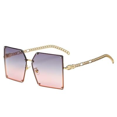 China Fashion sunglasses 2021 retro fashion punk frame oversized sunglasses for men and women for sale