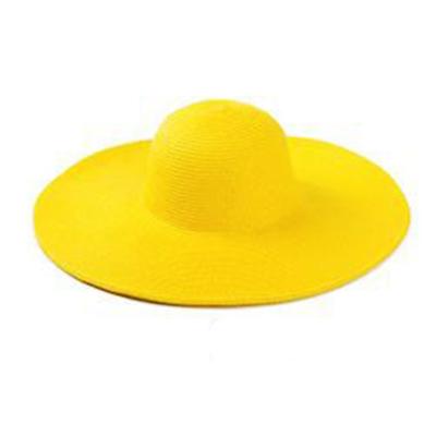 China Summer 2021Women Straw Hat Sun Straw Beach Hat Large Wide Checked Soft Folding Brim Straw Hats for sale