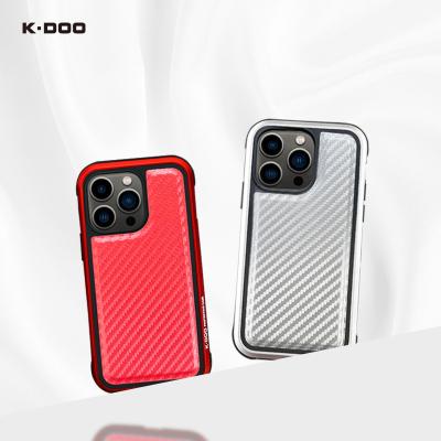 China K-Doo Mars Super Shockproof Cover 3meters Luxurious Leather Metal Phone Back Shockproof Case For ip13/13mini/13pro/13promax for sale