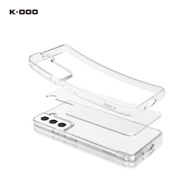 China K-Doo shockproof soft transparent hard back cover of keeper edge+anti-scratch shockproof crystal clear case for Sam S22/S22 plus/S22 ultra for sale