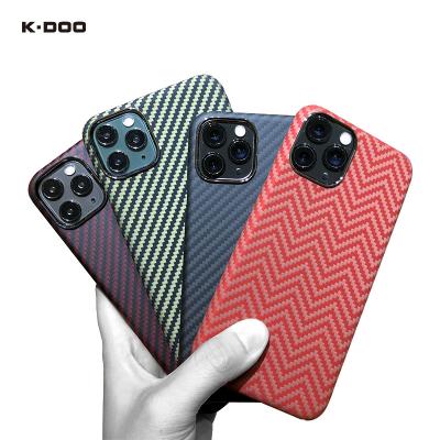 China K-Doo Carbon Fiber Shockproof Case Made of Keivlar Material High-end Colorful Mobile Cover Full Protection for iPhone11/11pro/11promax for sale