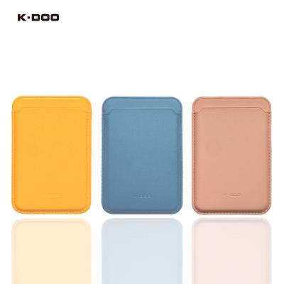 China Wallet Function K-Doo Meg Wallet Premium Leather PU Wallet Cases with original megsafe official design techology for iphone12 and 13 series for sale