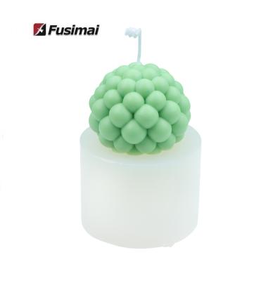 China Fusimai round ball silicon viable creative candle mold spherical bubble ball silicone candle mold for sale