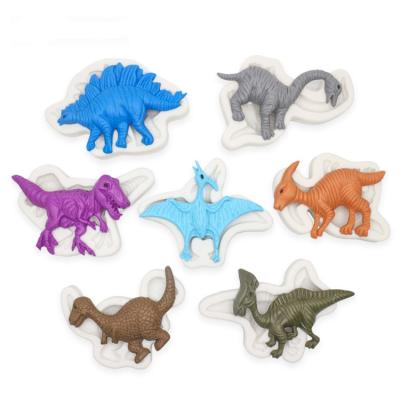 China Viable The Latest Cake Tools Dinosaur Set Cake Decorating Silicone Baking Mold for sale