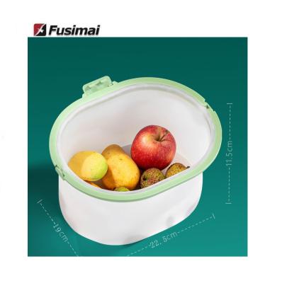 China Fusimai New Viable Silicone Fresh Food Storage Bag Fold Over Silicone Self Seal Bags for sale