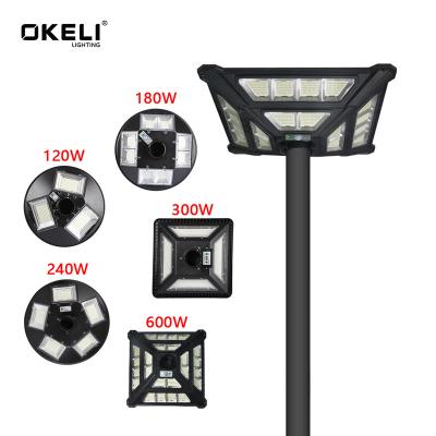 China Outdoor Waterproof IP65 Street Road OKELI Motion Sensor 100W 200W 300W Integrated All In One Led Solar Street Light Lamp for sale