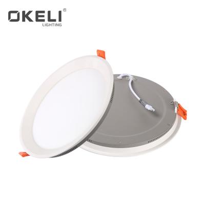 China OKELI Modern High Quality Restaurant Lamp Aluminum Body Recessed Mounted 8W 15W 22W Led Panel Light for sale