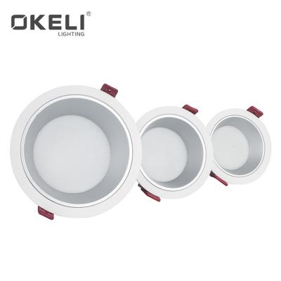 China OKELI High Lumens High Lumens Power Saving Energy Saving Die Casting Die Casting Aluminum 7W 12W 18W Anti-glare Led Downlight for sale