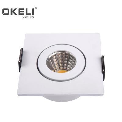 China Modern OKELI Europe Market Mini 1w Led Cabinet Light High Bright IP44 COB Square Recessed Led Kitchen Light Die Cast Aluminum Lamp for sale