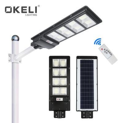 China Road OKELI outdoor ip66 waterproof 30w 60w 90w 120w integrated all in one solar led street light for sale