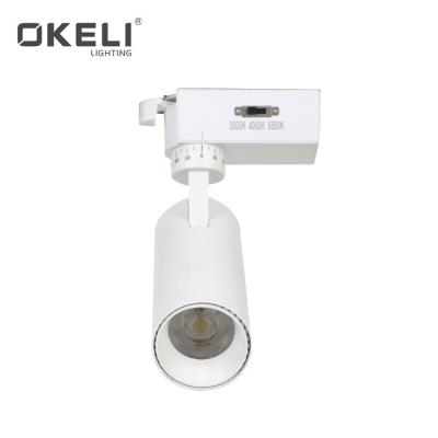 China OKELI Modern Adjustable High Lumen 360 10W 15W 25W COB Outdoor Mounted Rail Led Track Light for sale