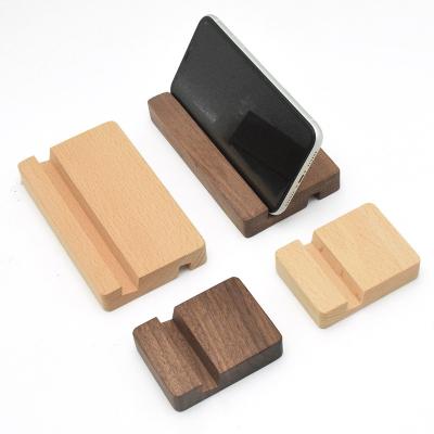 China Compatiable with Cheapest Cell Phone Protective Stand Ipad Mobile Camera Stand Natural Bamboo Wood Desk Phone Cooling Stand for sale