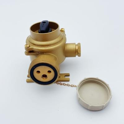 China Marine Hardware Fittings HNA 250V 10A Marine Brass Plug Switch 1141/R CZKH109-3 for sale