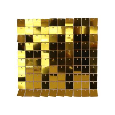 China Not Easy To Fade 30X30 Champagne Shimm Wall Decoration Sequin Wall Wedding for sale