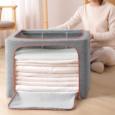 China JOYBOS Oxford Viable Cloth Storage Basket Clothes Underwear Storage Bag Laundry Furniture Storage Folding Cloth Box for sale