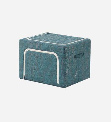 China JOYBOS 24L Foldable Storage Box Tissue Box Household Finished Foldable Clothes Quilting Quilt Wardrobe Storage Artifact Retro Style for sale