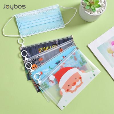 China Portable Type Universal Christmas JOYBOS Halloween Zipper Folder PP Storage Bag Folder Waterproof Folder Bag Witch Stationery Bag for sale