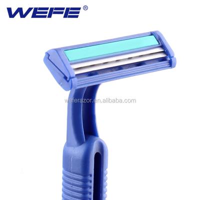 China Professional Factory Made Disposable Twin Blade Quality Blade Stainless Steel Twin Razor With Band for sale