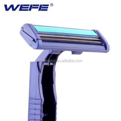 China Twin Blade Disposable Razor Blue Color Korea Design 5pcs Per Bag. stainless steel blade for sale