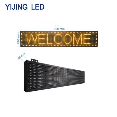 China SDK Single Red Led Semi-outdoor Scrolling Word Bar Screen Advertising Subtitle Wireless Control Word Hanging Display for sale