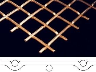 China Stainless Steel Flat Top Crimped Wire Mesh Flat Surface Reduced Friction for sale