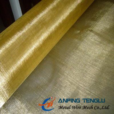 China 60Mesh Plain Weave Brass Wire Cloth, 0.10-0.19mm Wire, H65(65%Cu35%Zn) en venta