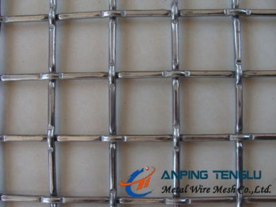 China Stainless Steel Lock Crimped Wire Mesh, 4mm-100mm Hole, 0.8-4.8mm Wire for sale