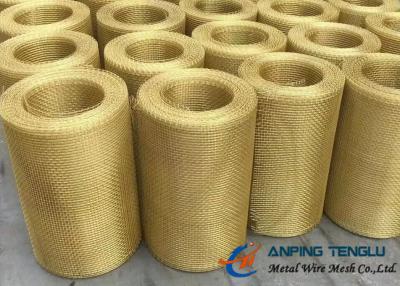 China Brass Woven Wire Mesh With Selvage Edge/ Finished Edge/ Looped Edge for sale