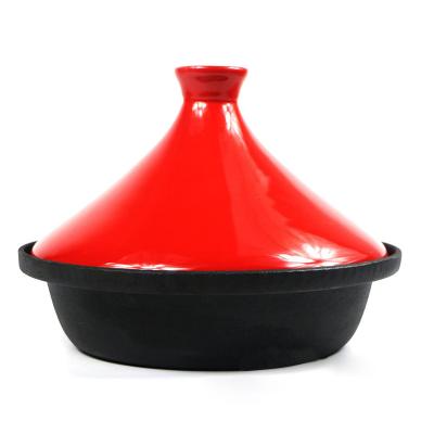 China SJP041 Wholesale Minimalist Cast Iron Cooking Tagine Pot Moroccan Tagine for sale