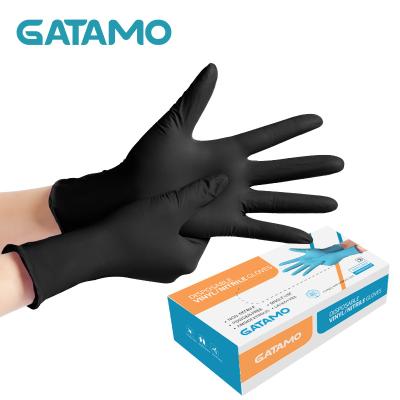 China SN4 GATAMO Examination Disposable Nitrile Gloves Food Grade Synthetic Black Powder Free Nitrile Gloves for sale