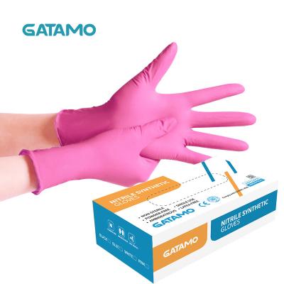 China Food Handling SN5 Pink Disposable Food Grade Gloves Colored Clean Powder Free Vinyl Mixing Gloves for sale