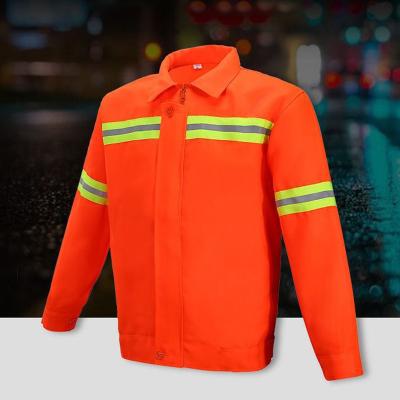 China Breathable Wholesale High Safety Logo Work Orange Reflective Clothing Custom Visibility SJV08 for sale